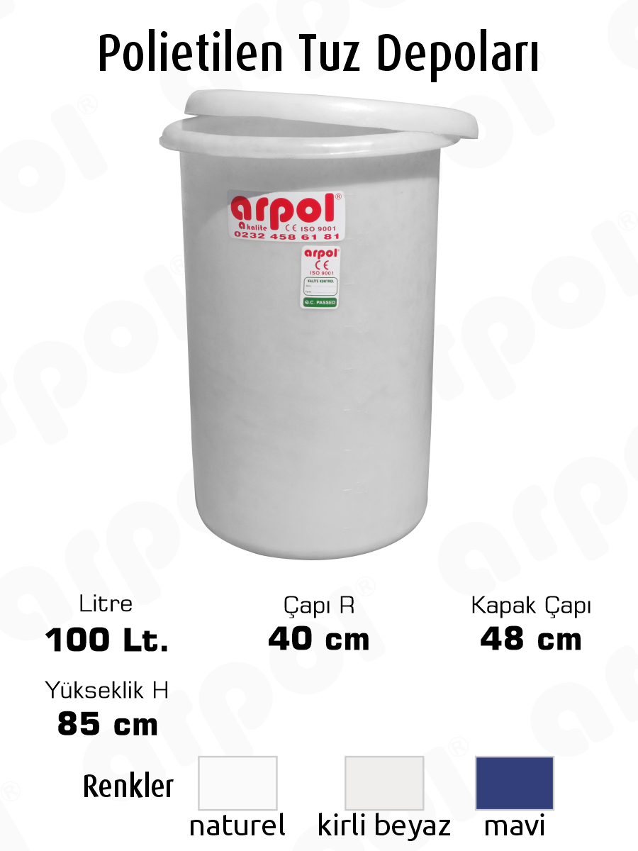 polietilen tuz ve salamura tanklar� 100 lt